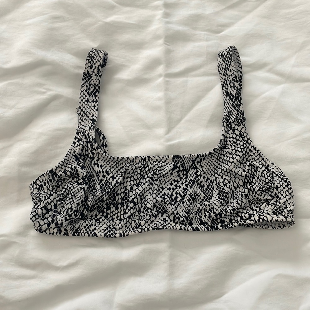Snake print bathing suit top